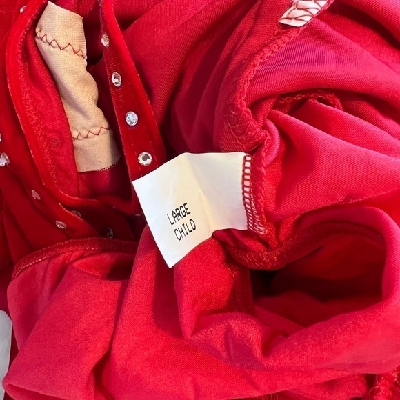 Art Stone Dance Competition Solo Costume Red Velvet Swarovski Crystals Jazz Tap - Picture 7 of 9